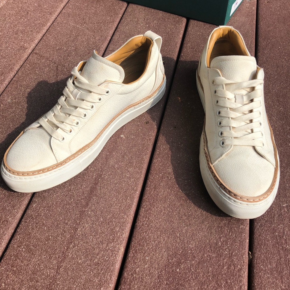 BUSCEMI WHITE SNEAKERS